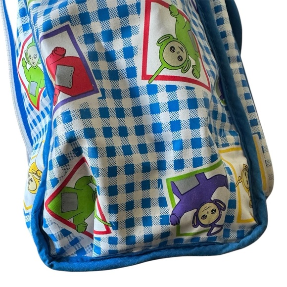 VTG 1998 Teletubbies Blue & White Gingham Mini Diaper Bag - Picture 6 of 16